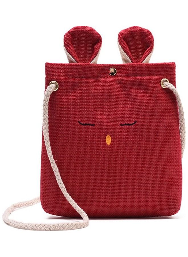 NIBEMINENT Rabbit Style Crossbody Bag Red  - Image 1