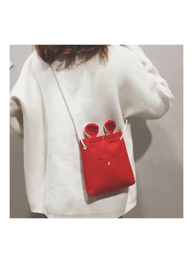 NIBEMINENT Rabbit Style Crossbody Bag Red  - Image 2