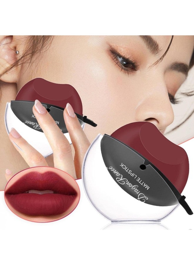 klarako Matte Lip Gloss Velvet Mist Nude Finish Lipstick Lip Shape Long Lasting Easy to Color  Makeup Designed For Lazy People - Image 2