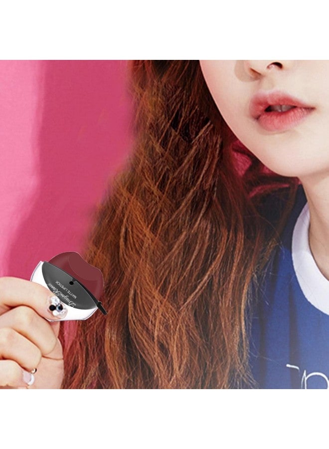 klarako Matte Lip Gloss Velvet Mist Nude Finish Lipstick Lip Shape Long Lasting Easy to Color  Makeup Designed For Lazy People - Image 5