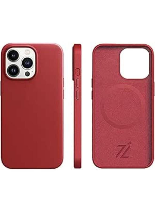 Premium Apple Leather iPhone Cases - Luxury Phone Case - Elevate Your iPhone with Timeless Elegance and Protection(Maroon,iPhone 14 Pro)