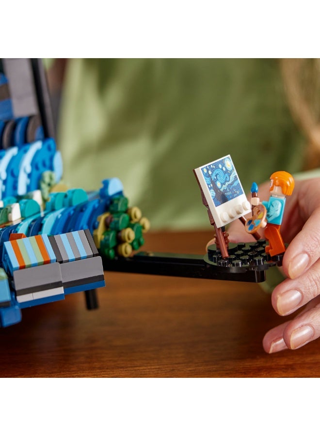 ليغو مجموعة فنسنت فان غوغ - ليلة النجوم 21333 من LEGO® Ideas؛ نموذج بناء وعرض فني ثلاثي الأبعاد للبالغين (2316 قطعة) - Image 5