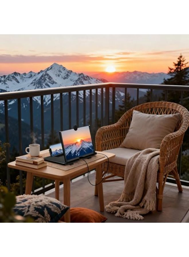 Red 12 Inch Foldable Phone Screen Magnifier 3D Pull Out Stand for Movies Videos Games - Image 4