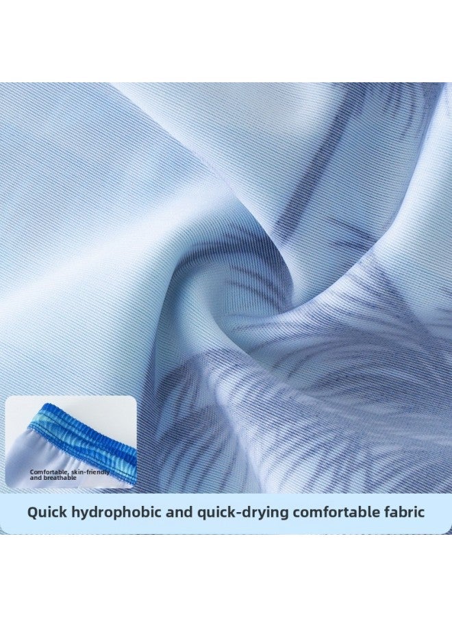 Loquat Men's Swimming Trunks Sports Quick-drying Breathable Plus Size Printed Beach Pants Hot Spring Swimming Boxer Swimming Trunks Wholesale-Color:818-2#1 Color- - Image 3