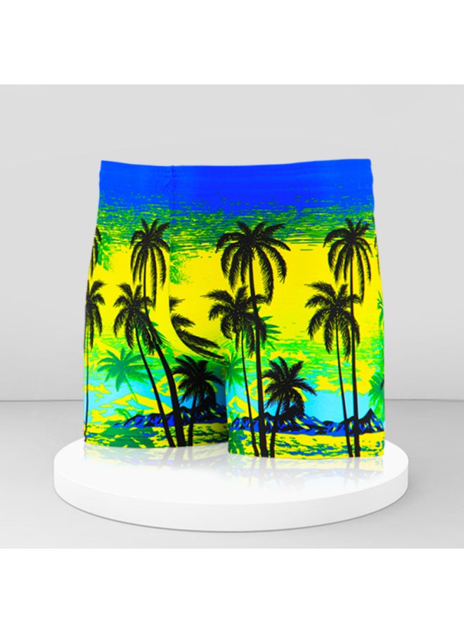 Loquat Men's Swimming Trunks Sports Quick-drying Breathable Plus Size Printed Beach Pants Hot Spring Swimming Boxer Swimming Trunks Wholesale-Color:818-2#1 Color- - Image 1