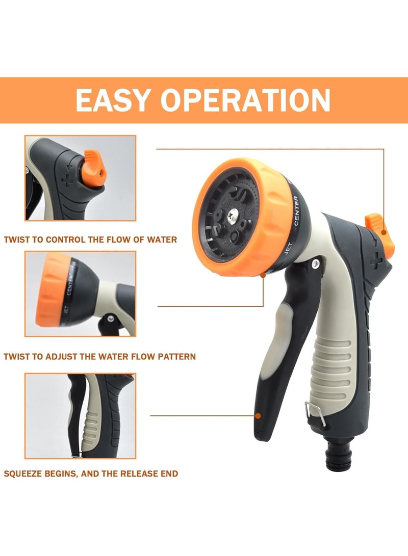 SYOSI Garden Hose Spray Gun, High Pressure Hand Sprayer, 9 Adjustable Spray Patterns with Locking Function, Durable Multi-Task Watering Tool for Plants Lawns Cars Bikes - Image 5