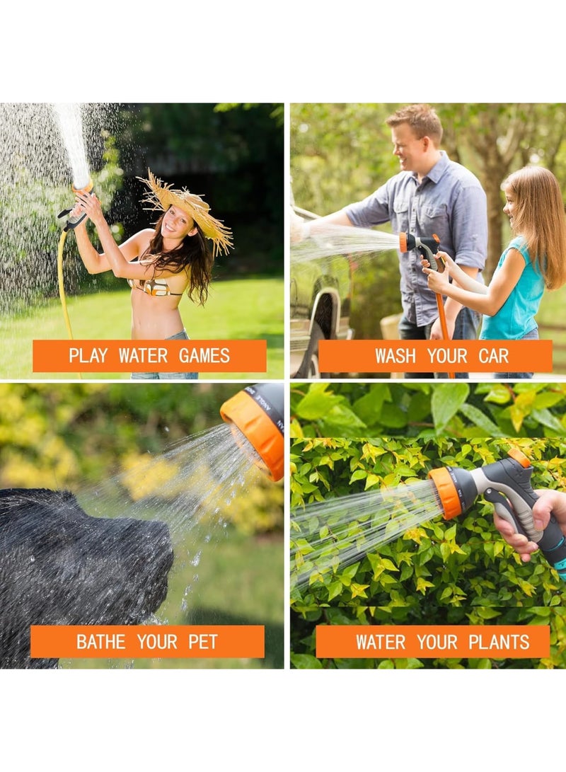 SYOSI Garden Hose Spray Gun, High Pressure Hand Sprayer, 9 Adjustable Spray Patterns with Locking Function, Durable Multi-Task Watering Tool for Plants Lawns Cars Bikes - Image 2