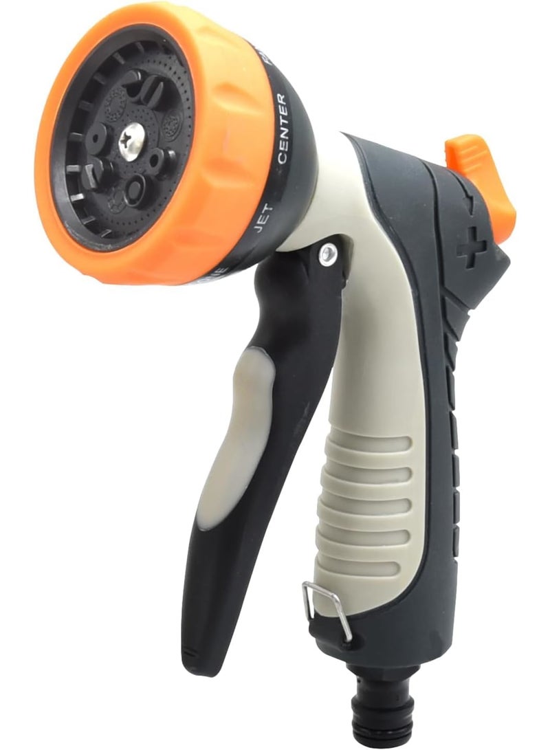 SYOSI Garden Hose Spray Gun, High Pressure Hand Sprayer, 9 Adjustable Spray Patterns with Locking Function, Durable Multi-Task Watering Tool for Plants Lawns Cars Bikes - Image 1