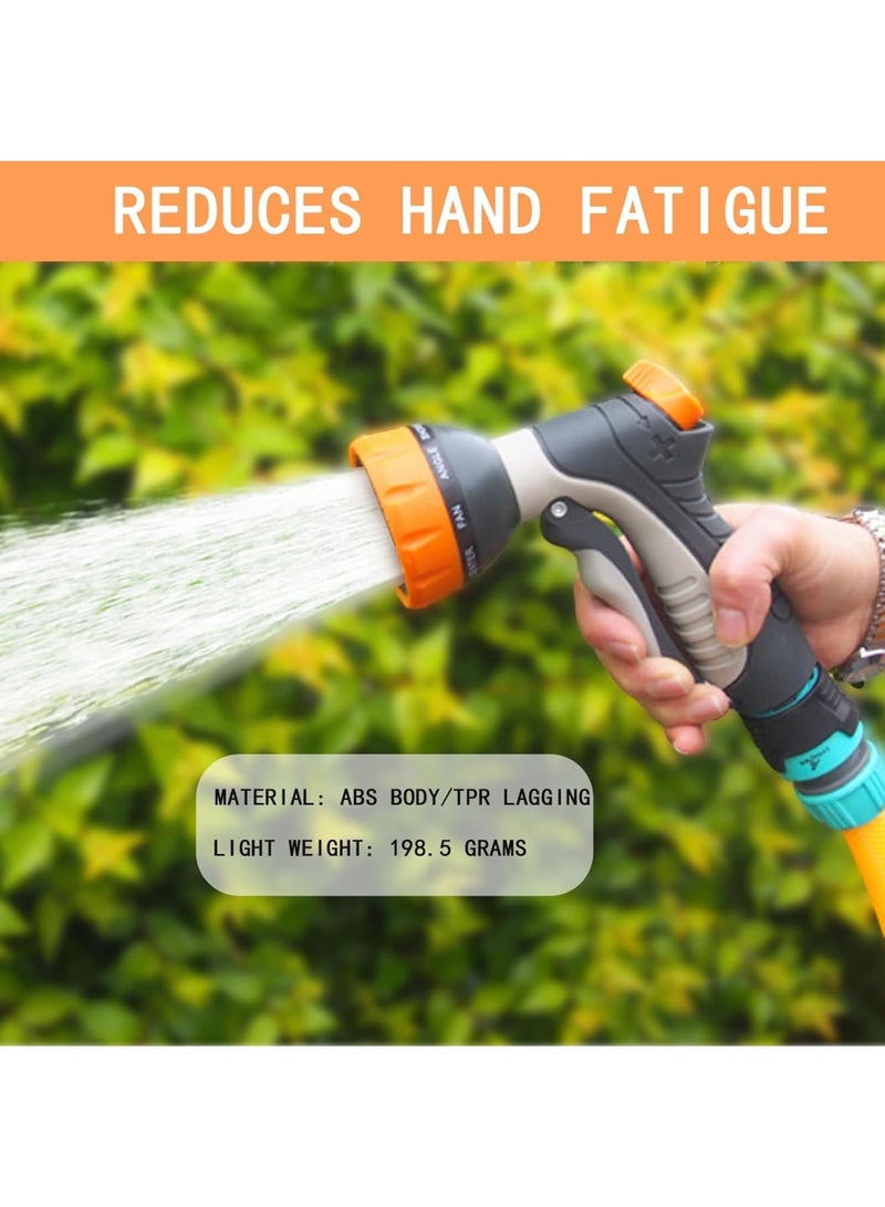 SYOSI Garden Hose Spray Gun, High Pressure Hand Sprayer, 9 Adjustable Spray Patterns with Locking Function, Durable Multi-Task Watering Tool for Plants Lawns Cars Bikes - Image 3