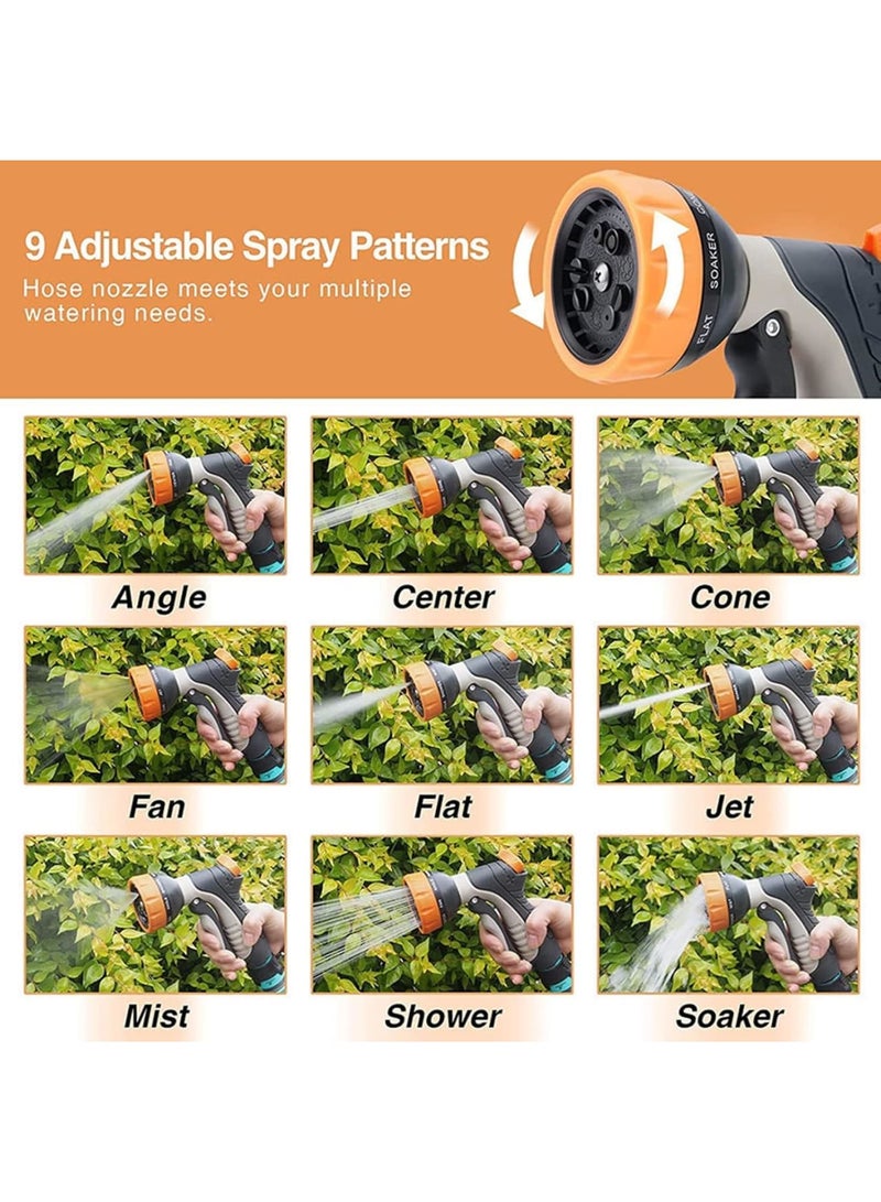 SYOSI Garden Hose Spray Gun, High Pressure Hand Sprayer, 9 Adjustable Spray Patterns with Locking Function, Durable Multi-Task Watering Tool for Plants Lawns Cars Bikes - Image 4