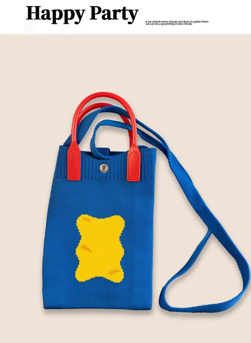 Knit Phone Purse – 5.1" L x 2.2" W x 6.9" H Small Purses, Fit Gift - Image 4