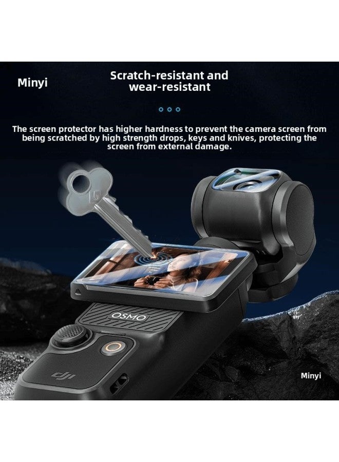 عام Suitable For DJI For DJI Pocket3 Tempered Film Anti-Reflective Screen Film Osmo Hd Lens Protective Film Accessories-Color:【pocket3】 Lens + Screen Hd Tempered Film (set Of 2) - Image 5