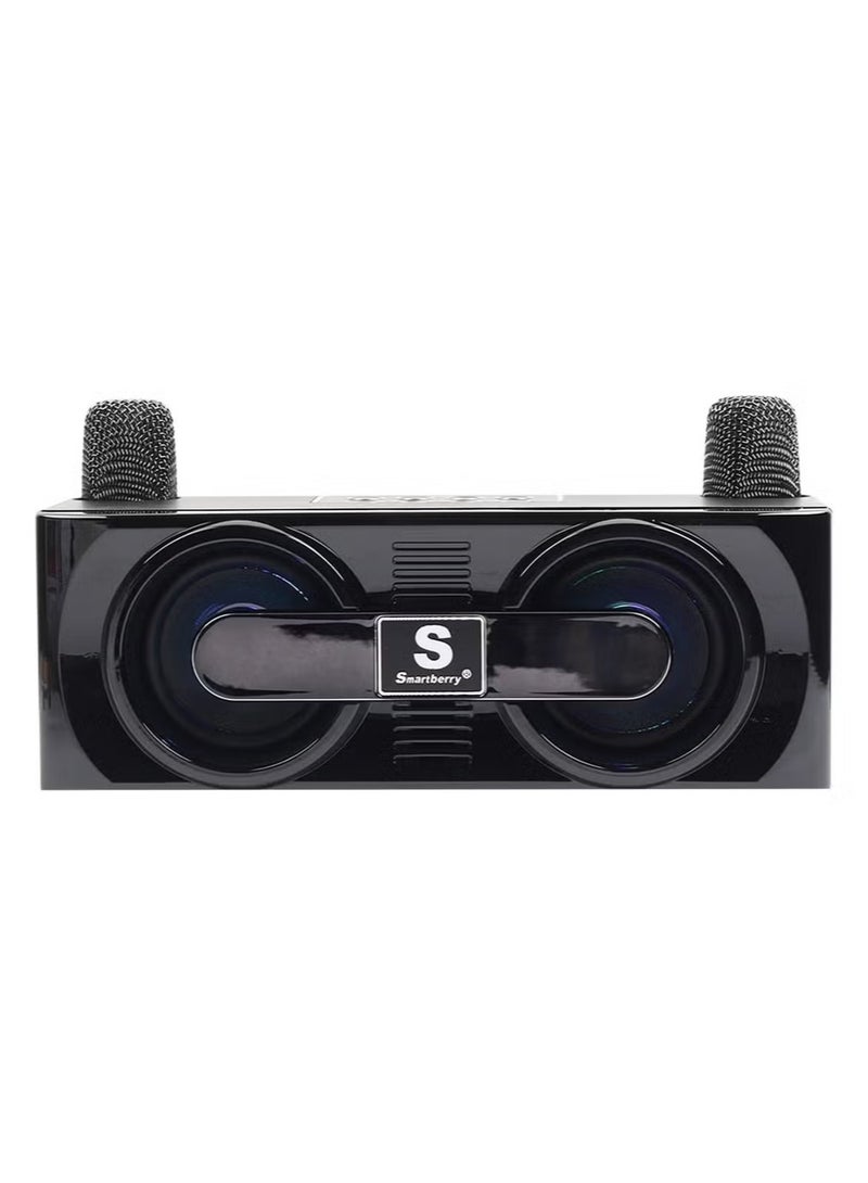 Smart Berry Portable Wireless Karaoke Speaker M24 – Bluetooth Speaker with Wireless Microphone, High-Quality Sound, LED Lights, Rechargeable, Perfect for Home, Parties, Outdoor Fun, and Karaoke Sessions - Image 1