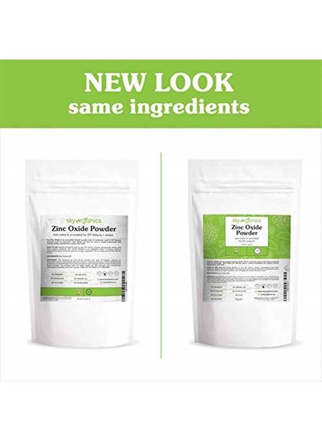 Sky Organics - Zinc Oxide Powder for Body, 100% Pure Non-Nano & Uncoated for DIY, 16 Oz. - Image 1