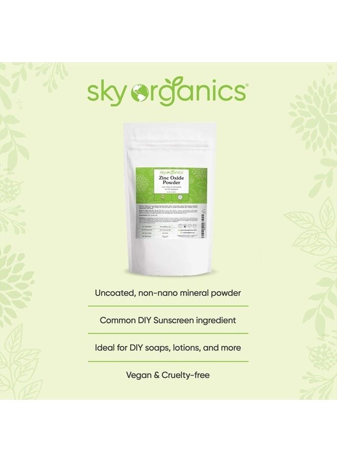 Sky Organics - Zinc Oxide Powder for Body, 100% Pure Non-Nano & Uncoated for DIY, 16 Oz. - Image 1