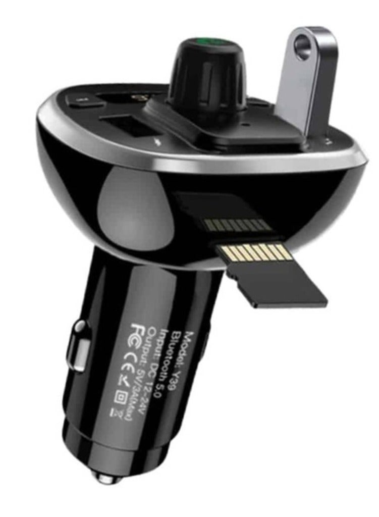 ELTRAZONE Dual-Function Y39 Car Charger with FM Transmitter – Universal Vehicle Accessory for Charging and Audio - Image 3