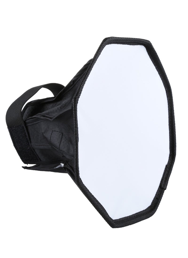 PULUZ 20CM Octagonal Flash Diffuser Softbox – Foldable Light Modifier for Camera Speedlight – Portable Flash Light Softbox for Even Light, Shadow Reduction – Photography Lighting Accessory  - Image 2