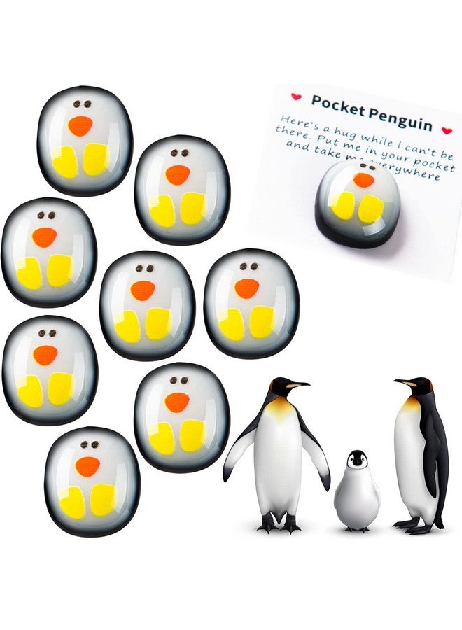 CANIPHA 8 Pcs A Little Pocket Penguin Hug, Mini Cute Penguin Pocket Hug Penguin Animal Decoration Stress Relief Toy Special Encourage Birthday Wedding Little Penguin Valentines Party Penguin Gifts Decoration  - Image 1