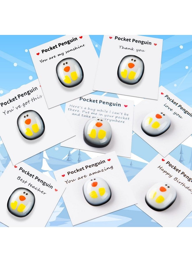 CANIPHA 8 Pcs A Little Pocket Penguin Hug, Mini Cute Penguin Pocket Hug Penguin Animal Decoration Stress Relief Toy Special Encourage Birthday Wedding Little Penguin Valentines Party Penguin Gifts Decoration  - Image 3