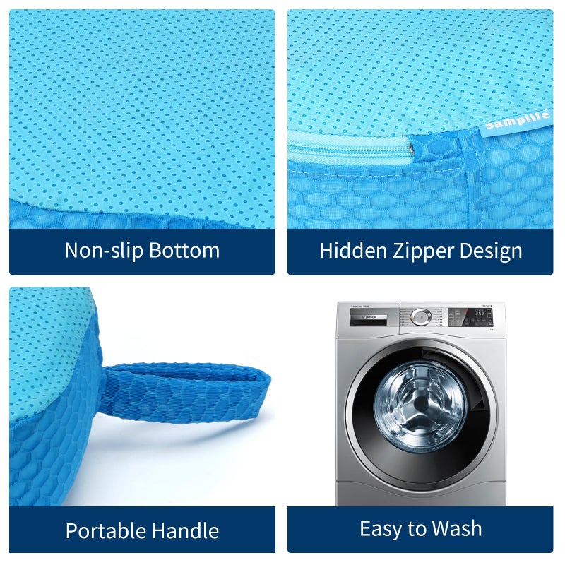 Samplife Hot Tub Booster Seat, Weighted SPA Booster Seat Cushion for Adults, 3D Air Mesh Inflatable Hot Tub Seat Accssories with Non-Slip Micro Dot Bottom,Indoor or Outdoor Quick Dry Hot Tub Pillow - Image 3