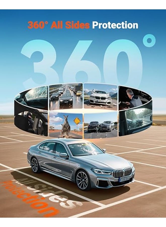 Vantrue N5S 4 Channel WiFi 360 Degree Dash Cam, STARVIS 2, IR Night Vision, 2.7K+1080P*2+1440P Front Rear Inside Dashcam, Voice Control, GPS, OTA Support, 24 Hours Parking Mode, Support 1TB Max - Image 2