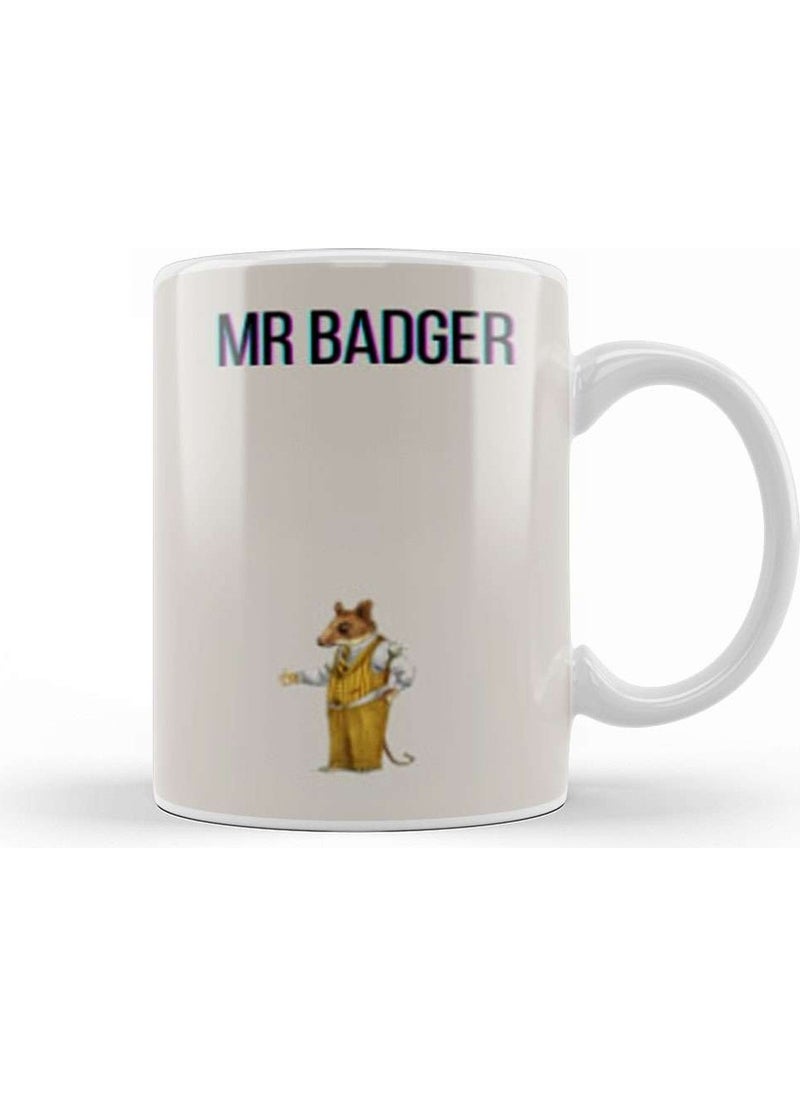 Baskı Dükkanı Print Shop Fantastic Mr Fox Mr Badger Mug Porcelain 