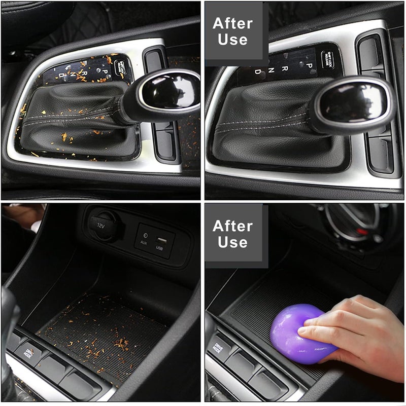 TICARVE 2Pack Cleaning Gel for Car Putty Car Vent Cleaner Cleaning Putty Gel Auto Tools Car Interior Cleaner Dust Mud for Cars and Keyboard Cleaner Slime Purple (320g/11.2oz) Flexible varied design - Image 4