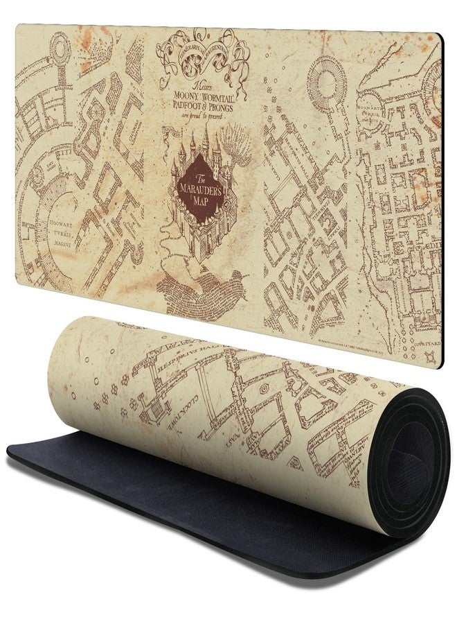 Head Case Designs Official Harry Potter The Map of the Marauder Graphics 37.4 x 15.75 x 0.16 inches (900 x 400 mm) - XL Gaming Desk PC Keyboard Mouse Pad - Image 1
