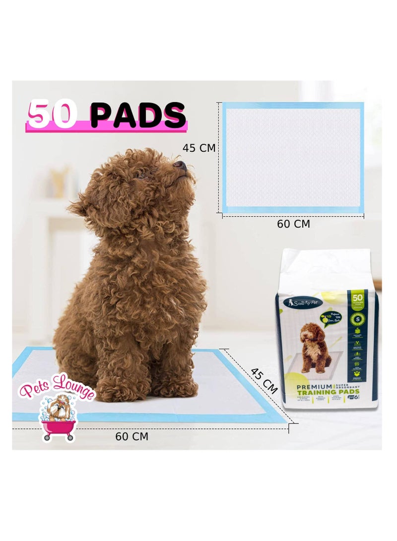 بي إل وسادات تدريب الحيوانات الأليفة من سمارتي - صغيرة (50 قطعة / 60 × 45 سم) - 5 طبقات، برائحة التفاح المنعش، تصميم مانع للانزلاق - Image 2