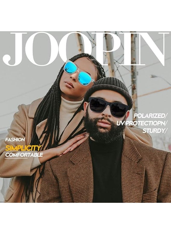 Joopin نظارات شمسية مستقطبة مربعة من جووبين للرجال والنساء، نظارات شمسية كلاسيكية ريترو حماية UV400 للقيادة والصيد - Image 5