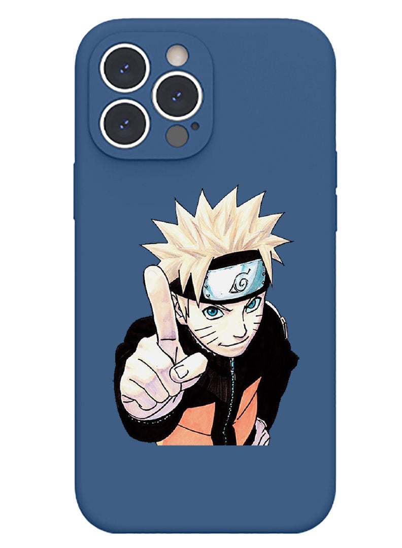 Theodor Protective Slim Fit Case Liquid Silicone Cover with Full Body Protection Anti-Scratch Shockproof Case For iPhone 12 Pro Max Blue  - Anime Naruto 2 - Image 1