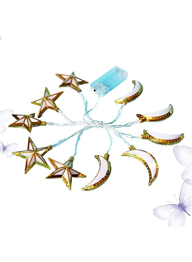 erorex Ramadan Light String Moon Star Decorative Lamp Eid Mubarak Lamp Decor Party Decorations Without Battery 7 Colors Slowly Flashing - Image 3