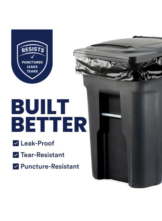 Plasticplace 65 Gallon Trash Bags │ 2.7 Mil │ Black Heavy Duty Garbage Can Liners │ 50” x 48” (25 Count) (W65LDB225A) - Image 3