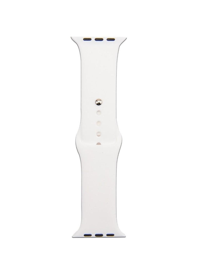 Generic - Apple Watch Band 45mm 44mm 42mm Soft Silicone Sport Band Replacement Wrist Strap Compatible for iWatch Apple Watch Series 7/SE/6/5/4/3/2/1,Nike+,Sport,Edition - Image 1
