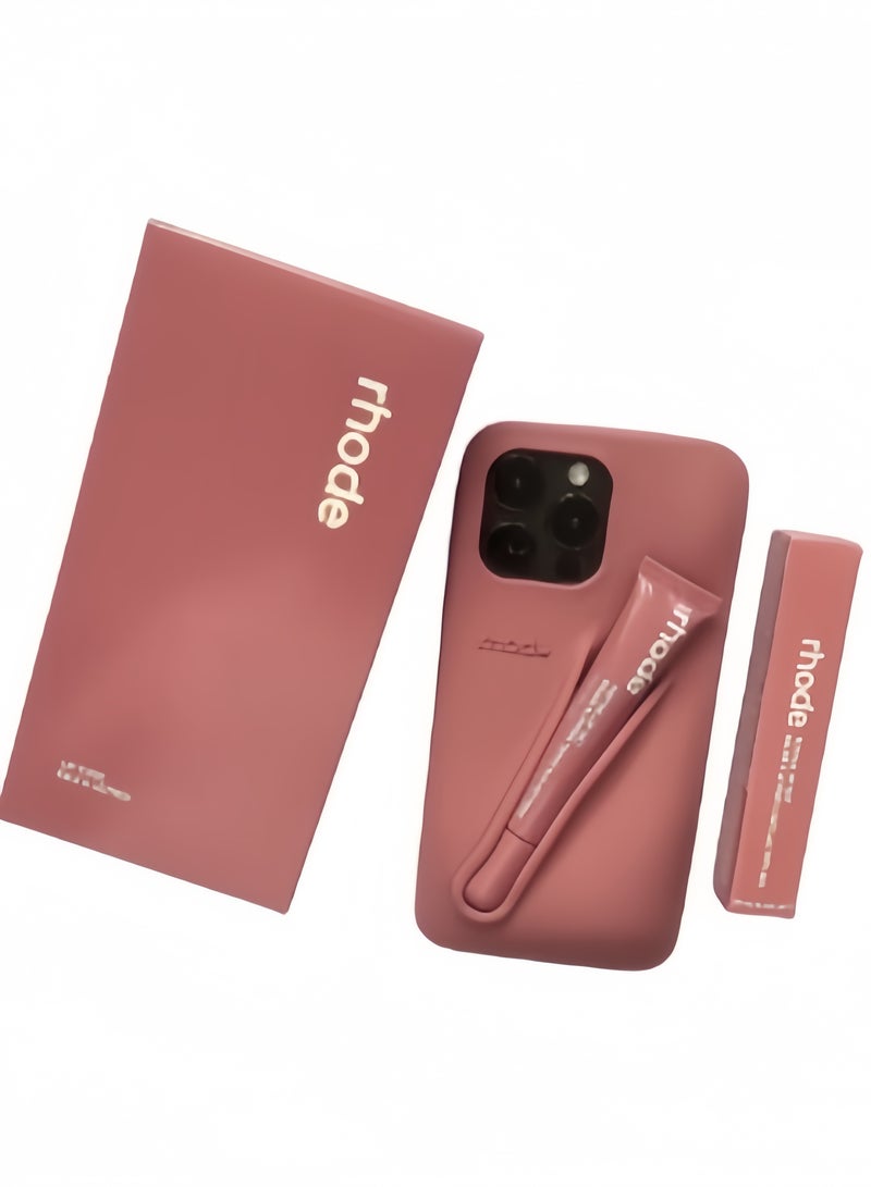 rhode Silicone Lip Holder for Cell Phone, Lip Gloss Adhesive Sleeve for Phone, Lip Holder Stick-on Phone Case, Back Stick On Holder for iPhone Phones（SALTY TAN) - Image 5