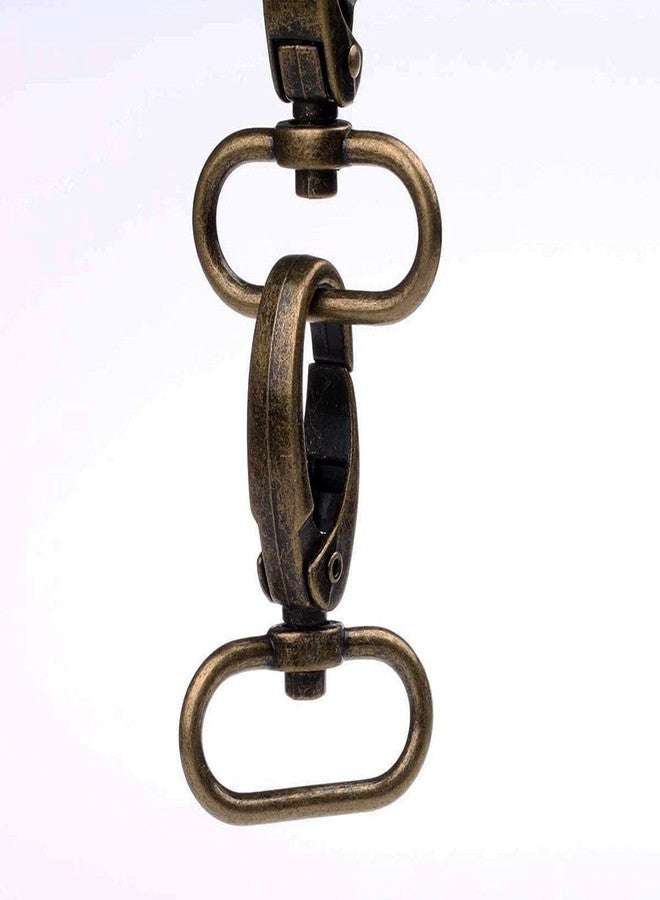 DERRILLA 1-inch Antique Brass Curved Lobster Clasps Swivel Trigger Clips Snap, Swivel Snap Hooks for Strap Bag Purse (10) - Image 3