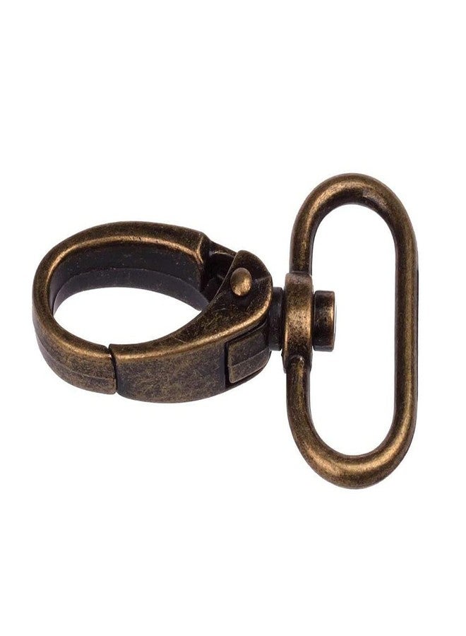 DERRILLA 1-inch Antique Brass Curved Lobster Clasps Swivel Trigger Clips Snap, Swivel Snap Hooks for Strap Bag Purse (10) - Image 2