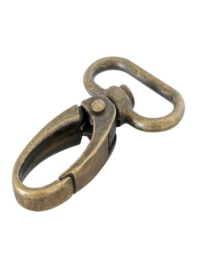 DERRILLA 1-inch Antique Brass Curved Lobster Clasps Swivel Trigger Clips Snap, Swivel Snap Hooks for Strap Bag Purse (10) - Image 1