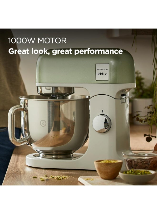 KENWOOD kMix Stand Mixer for Baking, Stylish Kitchen Mixer with K-beater, Dough Hook and Whisk, 5L Stainless Steel Bowl, Removable Splash Guard, 1000 W, Editions KMX760AGR Green 5 L 1000 W KMX760AGR Green - Image 3