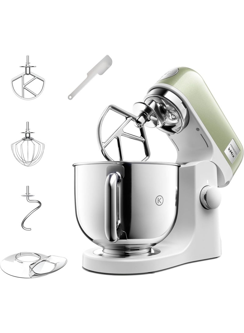 KENWOOD kMix Stand Mixer for Baking, Stylish Kitchen Mixer with K-beater, Dough Hook and Whisk, 5L Stainless Steel Bowl, Removable Splash Guard, 1000 W, Editions KMX760AGR Green 5 L 1000 W KMX760AGR Green - Image 1