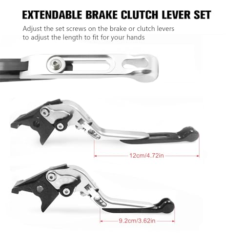 CHIFUN Brake Lever and Clutch Lever Set Replacement for BMW G310R G310GS 2017-2021 Aluminum Motorcycle Handlebar Lever Foldable Length Adjustable(Black) - Image 3