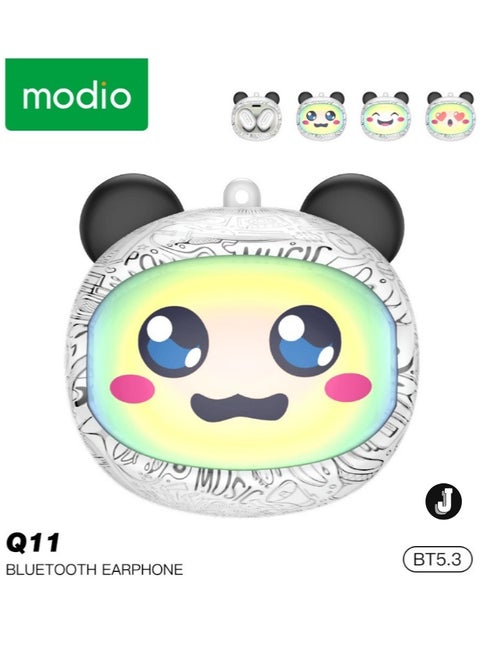 "2024 Modio Q11 Change Face Earbuds – Customizable Design, Premium Sound, and Comfortable Fit"