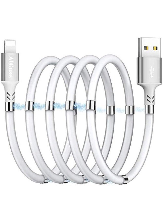 AICase Magnetic Charging Cable,(6.6FT) Super Organized Charging Magnetic Absorption Nano Data Cable for Phone i 13/13Pro/Pro Max/12/12 Pro/Pro Max/11/XS/XS Max/XR/X/8/8 Plus/7 Plus/6s/6 Plus/SE/Pad/Pod ect - Image 1
