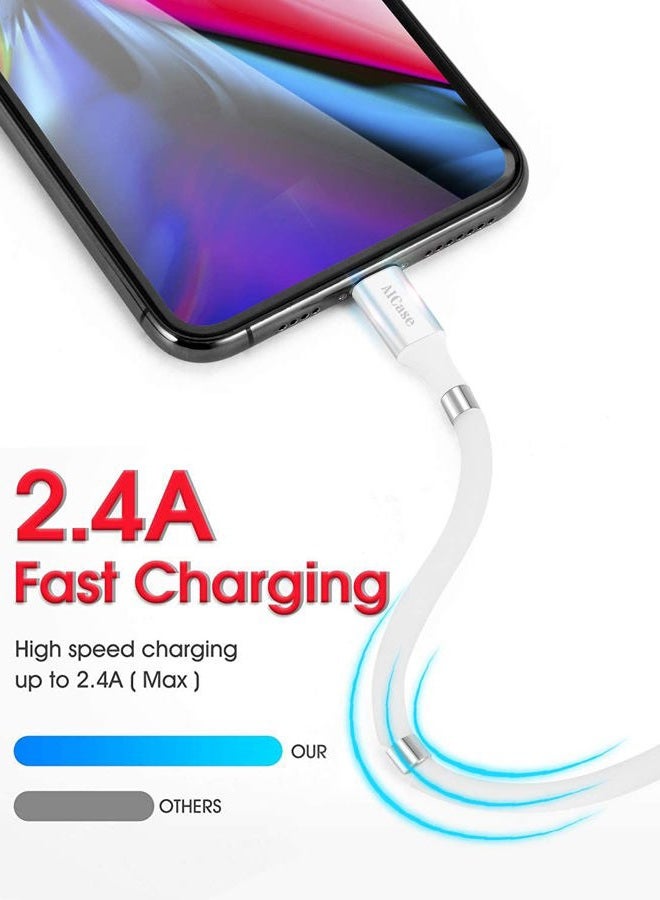 AICase Magnetic Charging Cable,(6.6FT) Super Organized Charging Magnetic Absorption Nano Data Cable for Phone i 13/13Pro/Pro Max/12/12 Pro/Pro Max/11/XS/XS Max/XR/X/8/8 Plus/7 Plus/6s/6 Plus/SE/Pad/Pod ect - Image 2