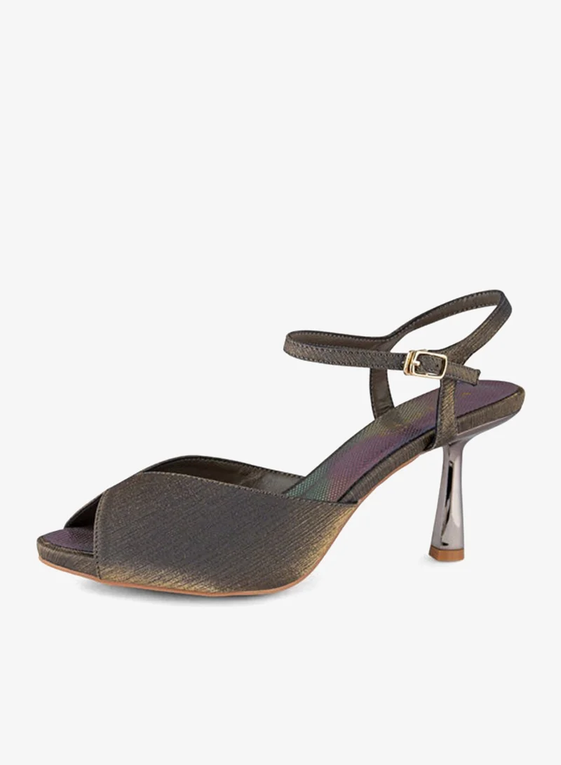 Vincci Women Open Toe Ankle Strap Mid Heel Sandals