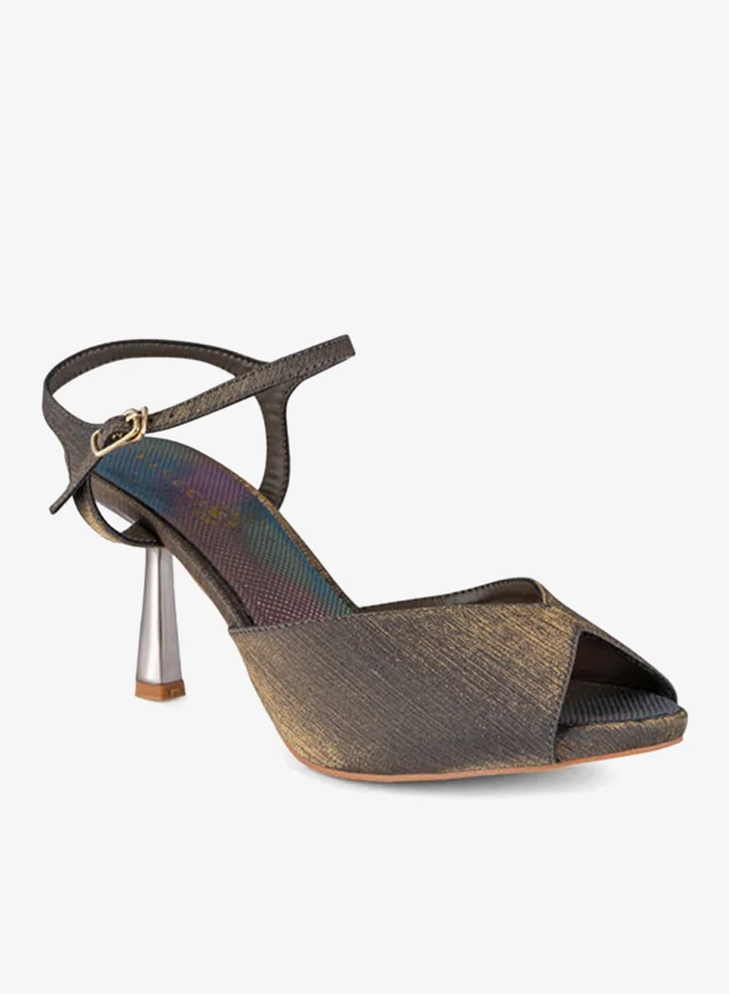 Vincci Women Open Toe Ankle Strap Mid Heel Sandals