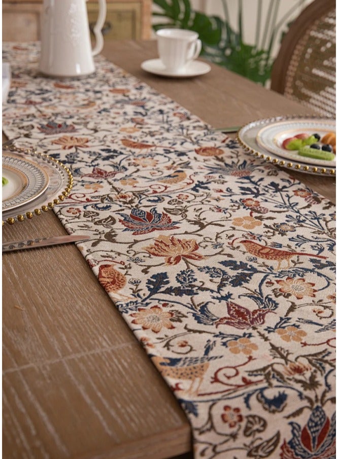 American retro long table runner, tea table, table cloth and flag, light luxury jacquard embroidery long tablecloth 30*180cm  - Image 4