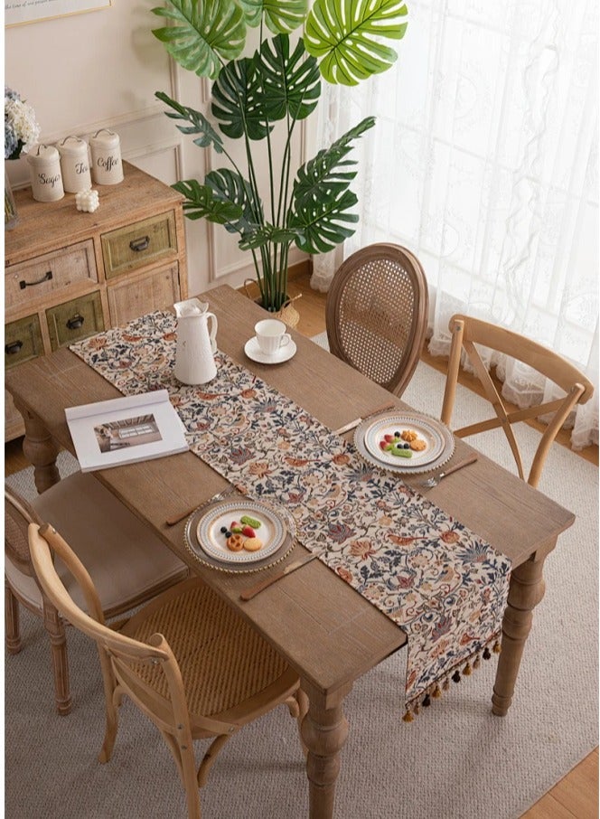 American retro long table runner, tea table, table cloth and flag, light luxury jacquard embroidery long tablecloth 30*180cm  - Image 2