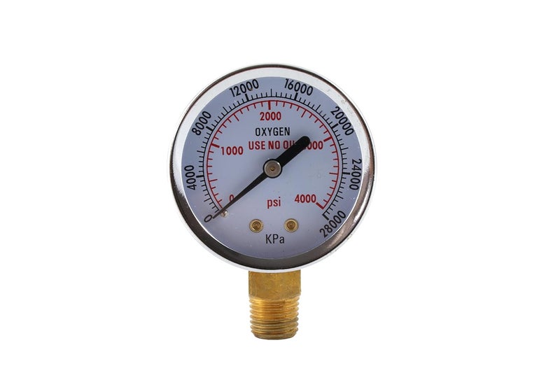 Sa - High Pressure Gauge for Oxygen Regulator 0-4000 psi - 2 inches - Image 1