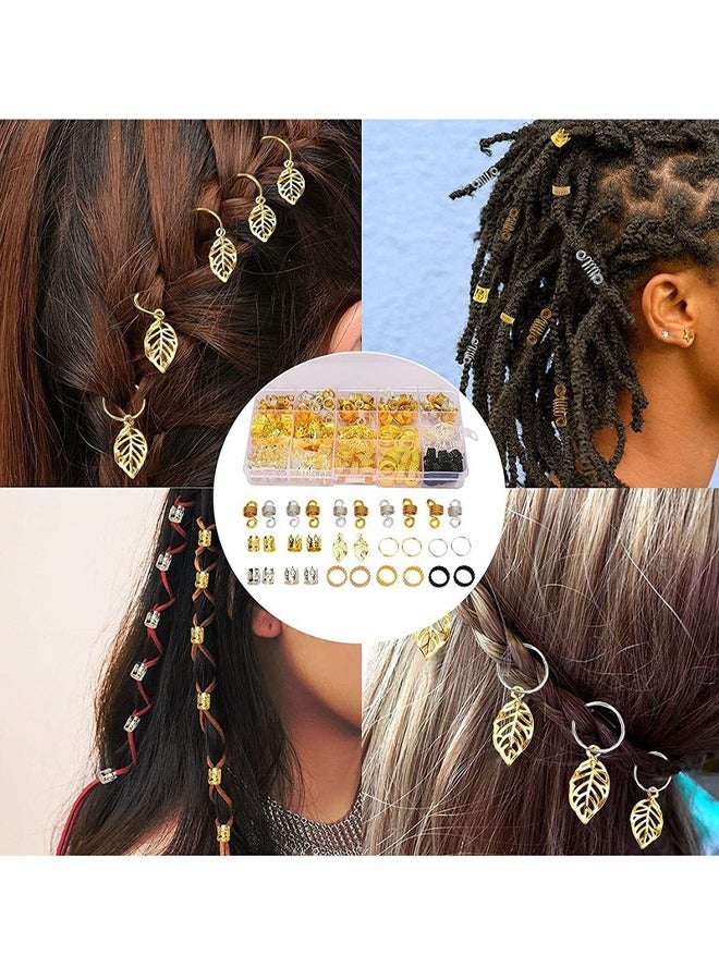 اتش واي 200 قطعة الخرز لضفائر الشعر ، معدن الذهب جديلة خاتم الكفة كليب جديلة اكسسوارات ، جديلة الشعر والمجوهرات اكسسوارات الشعر - Image 5